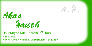 akos hauth business card